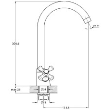 Смеситель для кухни G.Lauf QTZ4-A827