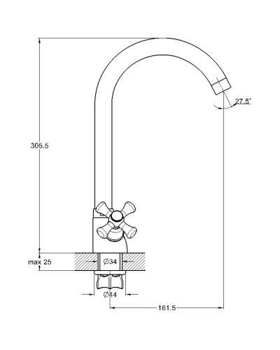 Смеситель для кухни G.Lauf QTZ4-A827