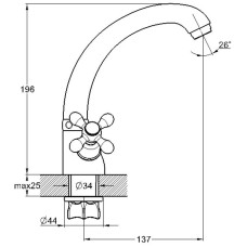 Смеситель для кухни G.Lauf QTZ4-C827