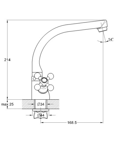Смеситель для кухни G.Lauf QTZ4-D827