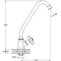 Кран для холодной воды  G.Lauf QTZ14-A827