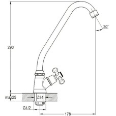 Кран для холодной воды  G.Lauf QTZ14-A827
