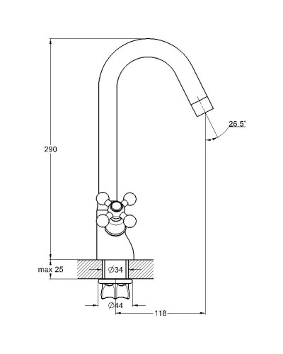 Смеситель для кухни G.Lauf QML4-B827
