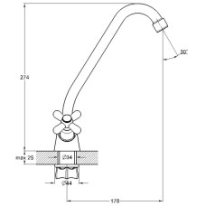 Смеситель для кухни G.Lauf QSL4-A827