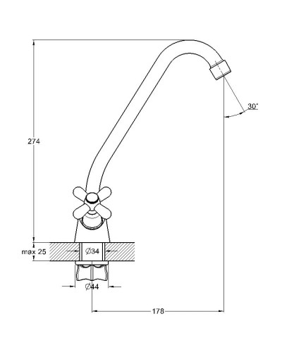 Смеситель для кухни G.Lauf QSL4-A827