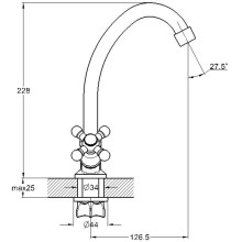 Смеситель для кухни G.Lauf JMX4-A605