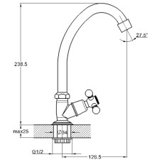 Кран для холодной воды G.Lauf  JMX14-A605