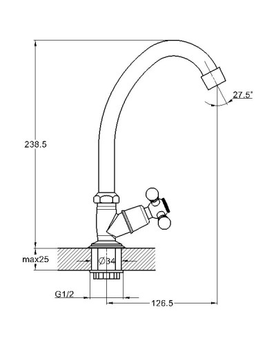 Кран для холодной воды G.Lauf  JMX14-A605