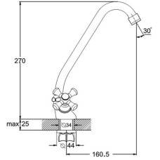 Смеситель для кухни G.Lauf QST4-A827