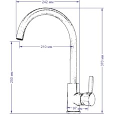 Смеситель для кухни Seaman Barcelone SSL-5815-Water
