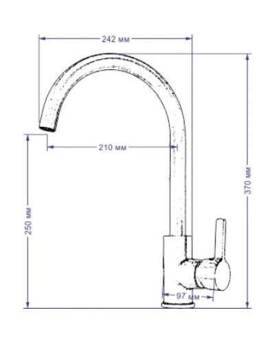 Смеситель для кухни Seaman Barcelone SSL-5815-Water