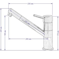 Смеситель для кухни Seaman Barcelone SSL-5110-Water