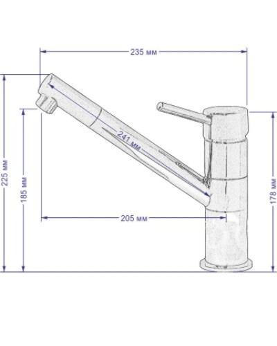 Смеситель для кухни Seaman Barcelone SSL-5110-Water