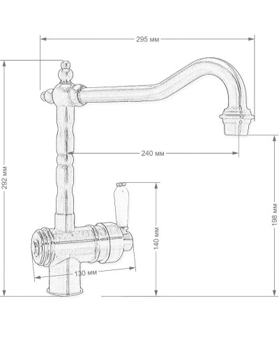 Смеситель для кухни Seaman Barcelone SSL-5077-Bronze