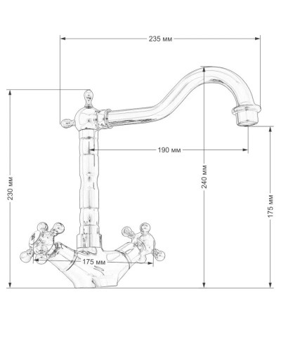 Смеситель для кухни Seaman Barcelone SSL-5079-Sun Light