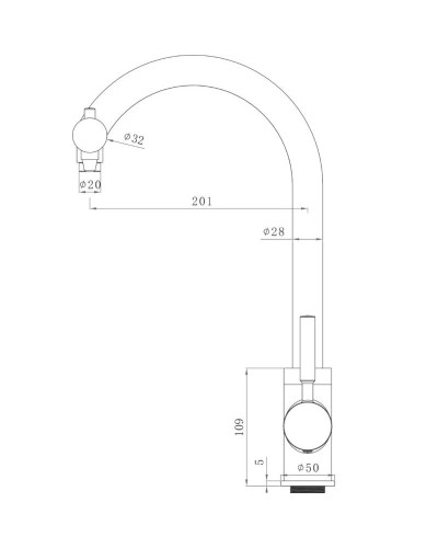 Смеситель для кухни Seaman Barcelone SSL-5226-Gun