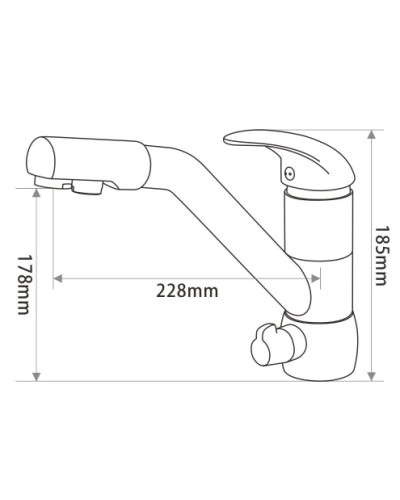 Смеситель для кухни Seaman Barcelone SSL-5361-Water