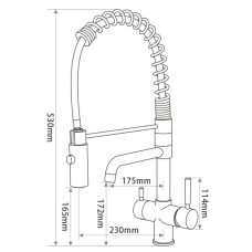 Смеситель для кухни Seaman Barcelone SSL-5370-Water