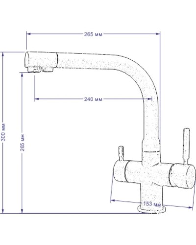 Смеситель для кухни Seaman Barcelone SSL-5383-Water