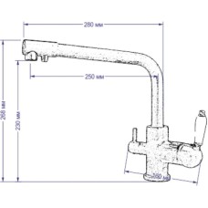 Смеситель для кухни Seaman Barcelone SSL-5384-Gun