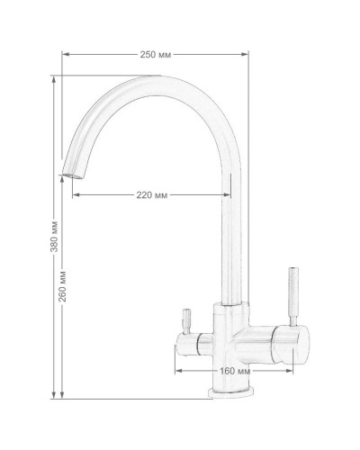 Смеситель для кухни Seaman Barcelone SSL-5385-Gun