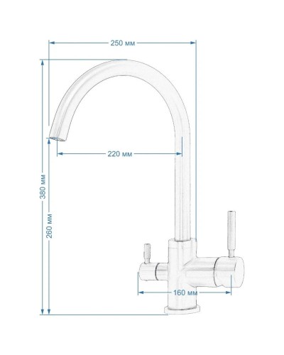Смеситель для кухни Seaman Barcelone SSL-5385-Mist