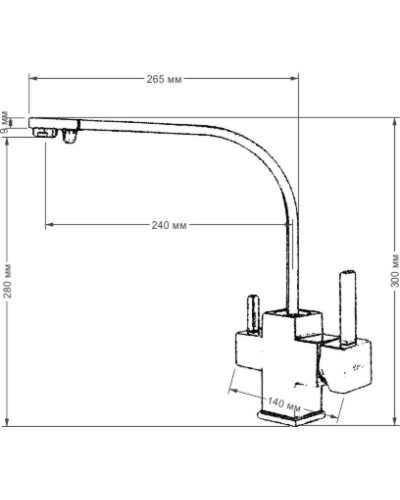 Смеситель для кухни Seaman Barcelone SSL-5390-Gun