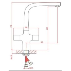 Смеситель для кухни Orange Lotos M32-000cr
