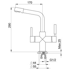 Смеситель для кухни Seaman Eco Granite SGR-2015-Black