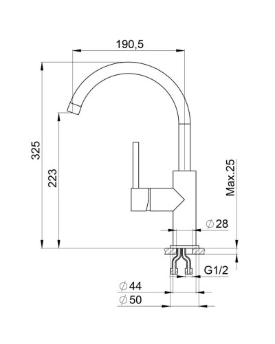 Смеситель для кухни Seaman Eco Granite SGR-2056-Pirit
