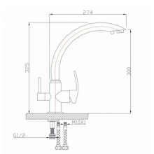 Смеситель для кухни Seaman Eco Granite SGR-2615-Espresso