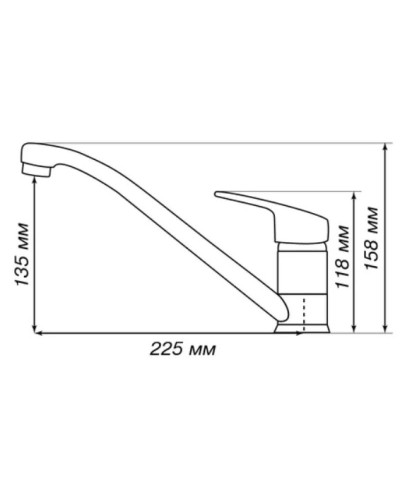 Смеситель для кухни Акватон Аркос 1AX001FCXX250