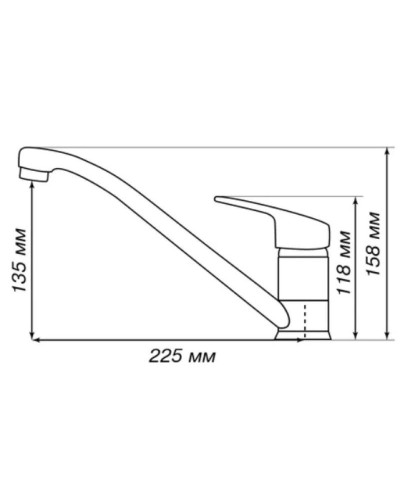 Смеситель для кухни Акватон Аркос 1AX001FCXX260