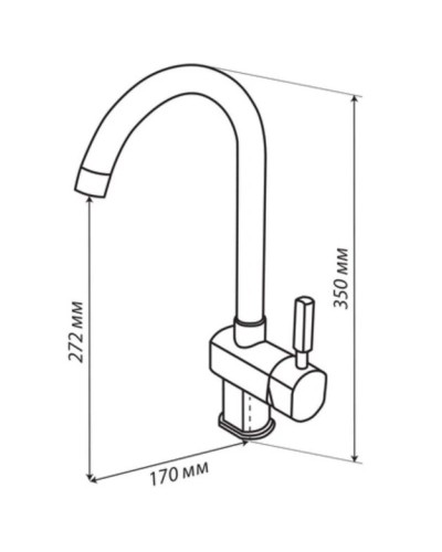 Смеситель для кухни Акватон Лиам 1AX003FCXX210