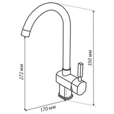 Смеситель для кухни Акватон Лиам 1AX003FCXX230