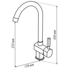 Смеситель для кухни Акватон Лиам 1AX003FCXX250