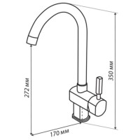 Смеситель для кухни Акватон Лиам 1AX003FCXX260