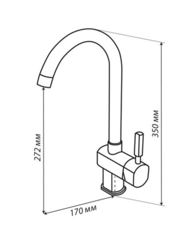 Смеситель для кухни Акватон Лиам 1AX003FCXX260