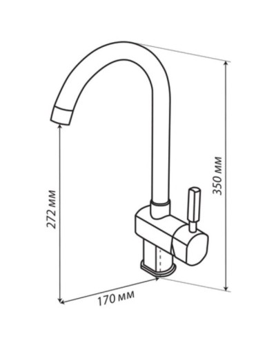 Смеситель для кухни Акватон Лиам 1AX003FCXX290