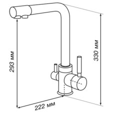 Смеситель для кухни Акватон Руан 1AX004FCXX210