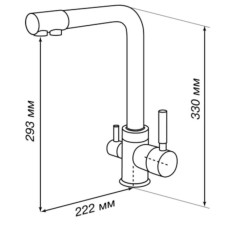 Смеситель для кухни Акватон Руан 1AX004FCXX230