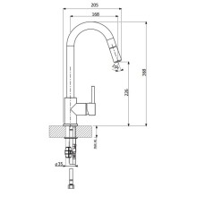 Смеситель для кухни Florentina Vita AV хром/жасмин 33.22H.1210.201