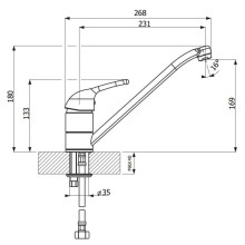 Смеситель для кухни Florentina Gamma AV мокко 33.26L.1110.303