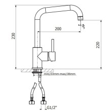 Смеситель для кухни Florentina Delta AV бежевый 33.23H.1110.104