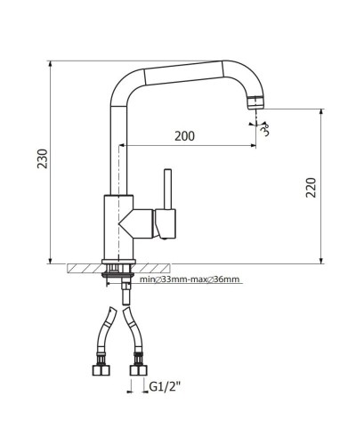 Смеситель для кухни Florentina Delta AV грей 33.23H.1110.305