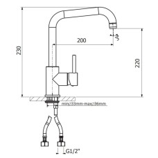 Смеситель для кухни Florentina Delta AV коричневый 33.23H.1110.105