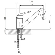 Смеситель для кухни Florentina Sigma AV антрацит 33.25L.2210.302