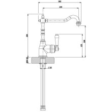 Смеситель для кухни Florentina Tirol AV бронза 33.31H.1110.700