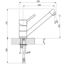 Смеситель для кухни Florentina Fita AV хром/антрацит 33.27L.1120.302