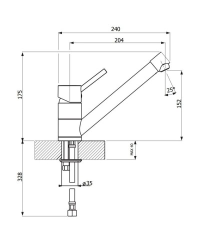 Смеситель для кухни Florentina Fita AV хром/капучино 33.27L.1120.306